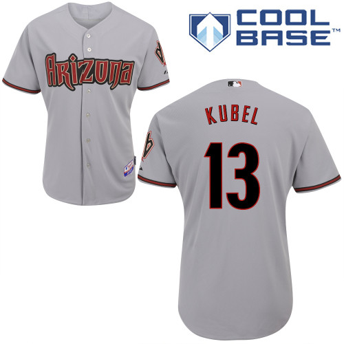 Jason Kubel #13 MLB Jersey-Arizona Diamondbacks Men's Authentic Road Gray Cool Base Baseball Jersey